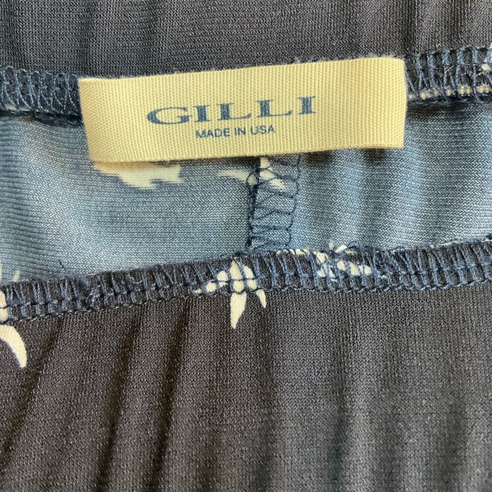 Gilli Navy Bird Print A Line Skirt Womens Medium Pull On Coastal Cottagecore - Picture 4 of 7